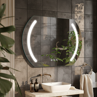 Miroir intelligent LED mince à éclairage frontal, haut-parleur Bluetooth, anti-buée pour salle de bain d'hôtel