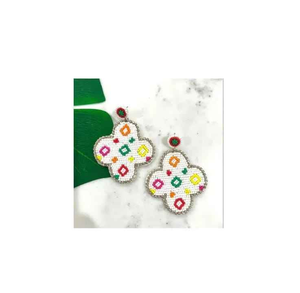 Última Colección de Lujo Ligero: Delicado Bordado Floral con Cuentas de Semilla, Hecho a Mano, de Algodón con Cuentas, para Mujer, Chapado en Bronce Antiguo, de Alta Calidad para Boda - Product Image 4