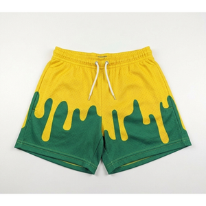 Service OEM en gros – Short de baseball respirant 100 % polyester pour homme, motif crème glacée, en maille, impression personnalisée - Product Image 2