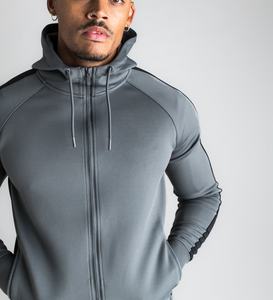 Conjunto de chándal de poliéster ajustado para hombre con logotipo personalizado, conjunto de chándal deportivo transpirable de secado rápido para gimnasio, 2 piezas - Product Image 5