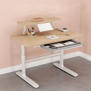 Abnehmbares Bücherregal Naturholz Kinder-Schreibtisch zum Lernen Ergonomischer Stilvoller Heim-Büro-Computertisch Mit Höhenverstellung - Product Image 2