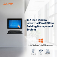 PC tout-en-un 10,1 pouces avec Windows 11, processeur Intel Celeron J6412, 8 Go de RAM, 128 Go de SSD, refroidissement sans ventilateur, design fin, pour système intelligent