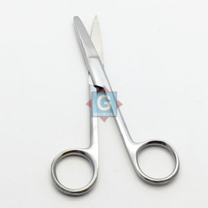 Ciseaux manuels de chirurgie et de pansement les plus vendus (type clip) 5,5 pouces, tranchants/à pointe arrondie, droits, en acier inoxydable de haute qualité - Product Image 6