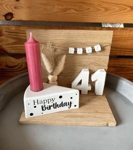 Espositore da Tavolo in Legno per il 50° Compleanno - Punto di Riferimento Dorato - Product Image 4