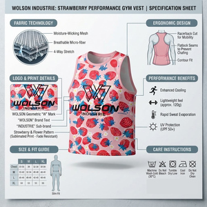 <b>Men's</b> Casual Gym <b>Vest</b> Breathable Sleeveless Eco-Friendly Quick Dry Workout Tank Top for Fitness Training Yoga <b>Running</b> Sports - Product Image 6
