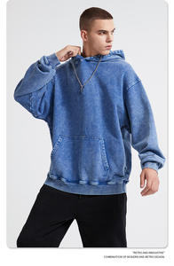 Sweat-shirt à capuche pour homme avec coutures plates, en coton premium, fabricant de vêtements OEM, marque privée, vente en gros de vêtements - Product Image 3