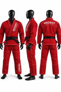 Kimono de BJJ Rouge Elite Performance |   Tissu perlé 450/550 GSM |   Coton de qualité supérieure |   Logo personnalisé |   Équipe et Académie - Product Image 4