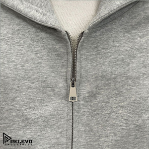 เสื้อฮู้ดซิปผู้ชายพิมพ์ลายตามสั่ง 450 GSM ทรงโอเวอร์ไซส์ ทรงบ็อกซี่ ผ้าฟลีซคุณภาพสูง ผลิตในปากีสถาน - Product Image 3