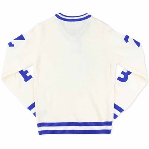 เสื้อสเวตเตอร์ Sigma Gamma Rho Sorority แบบติดกระดุม ลายตราสัญลักษณ์ สีน้ำเงิน/เหลือง  งานปักอักษรเชนิลล์แบบเรียบ  ด้านหน้าปักลายตามสั่ง สำหรับฤดูใบไม้ร่วง - Product Image 5