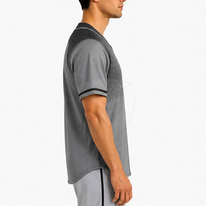 Maillot de baseball personnalisé haut de gamme à manches courtes avec boutons sur le devant, uniforme d'équipe avec numéro et nom personnalisés pour les joueurs - Product Image 6
