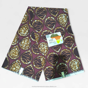 Pink Green Yellow African Wax Print Ankara Fabric Geometric Pattern Textile for Women <b>Dresses</b> Fashion Sewing Apparel - Product Image 3
