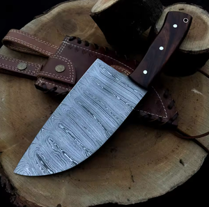Cuchillo de Cocina LEGACY BLADES, Forjado a Mano en Acero de Damasco, Ambidiestro, Mango de Madera, Resistente, Apto para Lavavajillas - Product Image 5