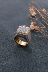 Exclusive Hip Hop 925 Sterling <b>Silver</b> Gold Plated Moissanite <b>Ring</b> Luxury Fashion Jewelry for <b>Men</b> Women Statement Wear - Product Image 4