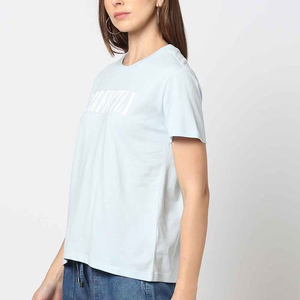 Camisetas de Verano para Mujer, Diseño Único, Precio de Fábrica, Secado Rápido, Transpirables, Ecológicas, 100% Algodón, Impresión Personalizable, Servicio OEM - Product Image 2