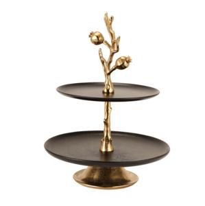 Base Redonda de Metal con Recubrimiento Negro para Pasteles, Cupcakes y Postres, Soporte de Exhibición para Decoración de Bodas y Fiestas de Cumpleaños - Product Image 1