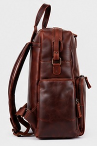 Modern Leather Unisex Backpack <b>Travel</b> <b>Laptop</b> <b>Bag</b> Large Capacity Eco-Friendly Business Casual Daypack Zipper OEM Wholesale - Product Image 2