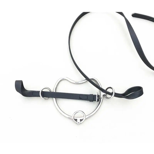 Bocado de acero inoxidable, bocado de aluminio, producto ecuestre, suministros ecuestres, brida de PVC de 5 pulgadas, cabestro negro para caballo, brida roja - Product Image 4