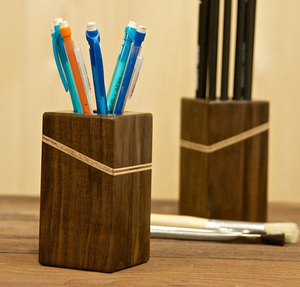 Wood Pencils Holder Stationery Storage <b>Box</b> Bulk Desktop Pen Pencil Holder Wood Markers Pen Holder for School - Product Image 5