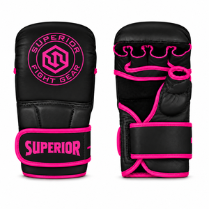 Gants de MMA en cuir supérieur confortables à demi-doigts pour le soutien du poignet, emballage personnalisé, unisexe, pour l'entraînement aux arts martiaux - Product Image 2