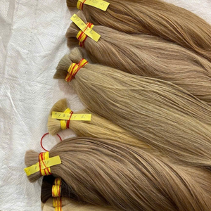 Cheveux humains vierges vietnamiens en vrac Rusahair, blonds, lisses, cuticules alignées, super double drawn, non-permés, à bandes adhésives, pour pose à la machine - Product Image 5