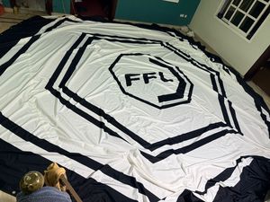 Toile de sol professionnelle pour cage de MMA, couverture hexagonale pour cage de combat, logo personnalisé, couverture de sol pour cage de combat - Product Image 4