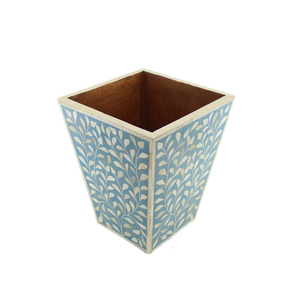 Black And White Striped Bone Inlay Flower <b>Vase</b> Modern Geometric <b>Cylinder</b> Resin Flower Pot Wholesale Premium Indian Handicrafts - Product Image 3