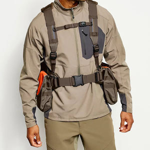 Gilet de chasse Upland avec sangles réglables, poche pour cartouches, orange fluo, confortable - Product Image 3