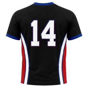 Unisex Black Blue Sublimation Netball <b>Shirt</b> <b>Polyester</b> Short Sleeve Crewneck Athletic Sports Wear Team Training Match Apparel - Product Image 2