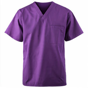 Tops médicaux en polyester extensible à manches courtes de haute qualité pour infirmières et personnel hospitalier - Product Image 6
