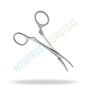 คีมจับหลอดเลือด JONES แบบโค้ง 5 นิ้ว 12.7 ซม. เครื่องมือผ่าตัดสัตว์สำหรับการห้ามเลือดในสัตว์ - Product Image 4