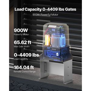 Apriporta Elettrico Scorrevole da 900W, Design Moderno Automatico per Cancelli fino a 20m (4409 libbre), Motore a Catena per Porte Avvolgibili - Product Image 2