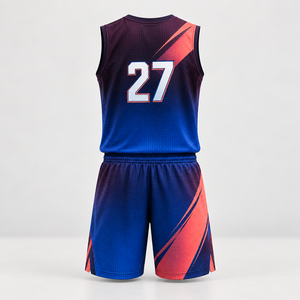 Conjunto de Uniforme de Baloncesto Sublimado Personalizado con Pantalones Cortos para Equipos Escolares, de Clubes, Juveniles y Adultos - Product Image 2