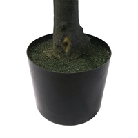 Arbre artificiel en ficus en plastique en gros à bas prix, pot de bonsaï, ficus lyriformis naturel, cadeau de pendaison de crémaillère, mariage, nouvel an, décoration de la maison