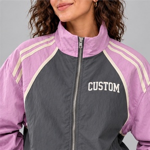 <b>Women</b> Cropped Windbreaker Utility Pocket Stylish Jacket New Design Custom Logo Casual Zip Up Outerwear Streetwear <b>Coat</b> - Product Image 3
