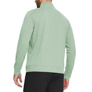 Sudadera barata con cremallera de un cuarto para hombre, con logo personalizado, 100% poliéster, ropa cómoda para estar en casa, sudadera básica de mezcla de algodón con cremallera de un cuarto para hombre - Product Image 2