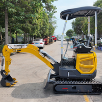 Mini-excavatrice compacte à bras zéro, petite pelle hydraulique à prix d'usine, certifiée CE, à vendre
