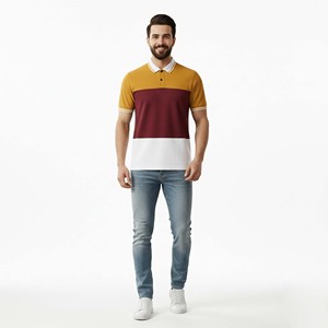 Chemises Polo Homme en Gros, Chemises Polo Homme Personnalisées, Manches Courtes, Color Block, T-Shirt Polo OEM - Product Image 6