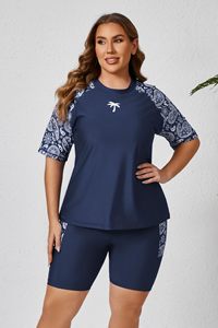 Fashion <b>Women's</b> Tankini Set With Two Piece Swimsuit Rash Drawstring Bathing Suits Training Surfing Set - Product Image 6