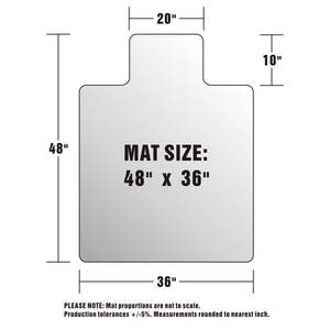 Tapis de protection pour chaise de bureau 36'' x 48'' avec rebord pour usage professionnel - Product Image 4