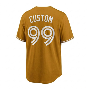 Camiseta de béisbol sublimada personalizada para hombre, con botones, cuello en V, transpirable, ropa deportiva al por mayor, jersey OEM - Product Image 2