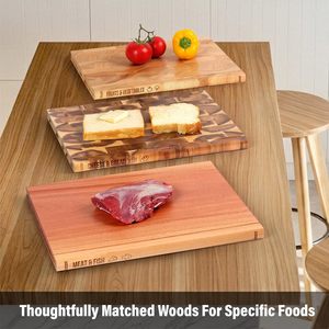 Ensemble de planches à découper en bois de noyer de haute qualité avec support, pour la décoration de cuisine, cadeau, vente en gros - Product Image 3