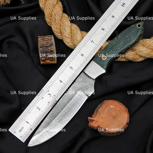Couteau de Bushcraft à Lame Fixe en Acier Damas, Pointe Tombante, Manche G10 Micarta, Longueur Totale 10, pour Camping en Plein Air - Vente en Gros UA Supplies - Product Image 6