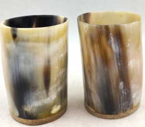 Buffalo Style American Drinking Horn <b>Mug</b> with Handle Natural Polished Eco-Friendly Custom Capacity for Beer Wine Business Gife - Product Image 1