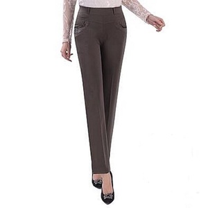 Women's High-Rise Breathable Cotton <b>Pant</b> Trouser Sustainable Fashion for Autumn Winter-2XL Size Straight Leg Wear Wholesale - Product Image 2