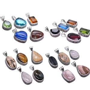 Wholesale Vintage Christian <b>Garnet</b> <b>Pendants</b> Silver Plated Brass Jewelry Bulk <b>Pendants</b> Vintage Style Brass Unisex Party - Product Image 3