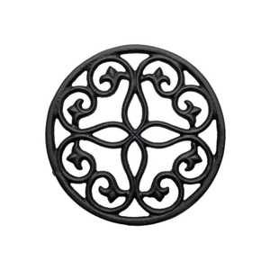 Modern Black Tree of Life Metal Trivet Round Wire Pot Stand Heat Resistant <b>Table</b> <b>Protector</b> Heavy Duty Kitchen Hot Pad Accessory - Product Image 4
