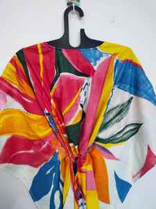 Robe kaftan indienne faite à la main, colorée, pour les festivals, légère, idéale pour la plage - Product Image 5