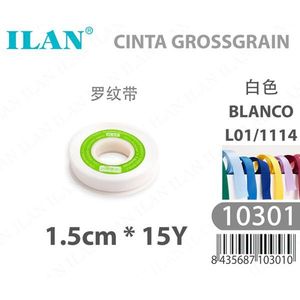 Nastro bianco da 1,5 cm 15Y per lavori artigianali - Product Image 3