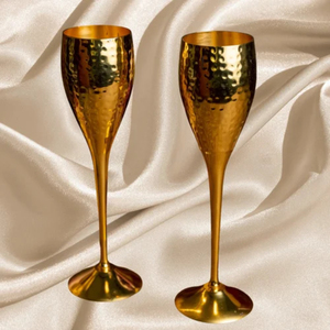 Verre à vin classique en laiton, à pied rond en métal, pour bar, mariage, fête, ou comme article de barware - Product Image 4
