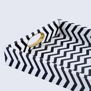 Plateau en résine élégant le plus vendu pour servir le café à usage multiple, organiser les essentiels ou ajouter une touche de luxe à la décoration de l'Inde - Product Image 4